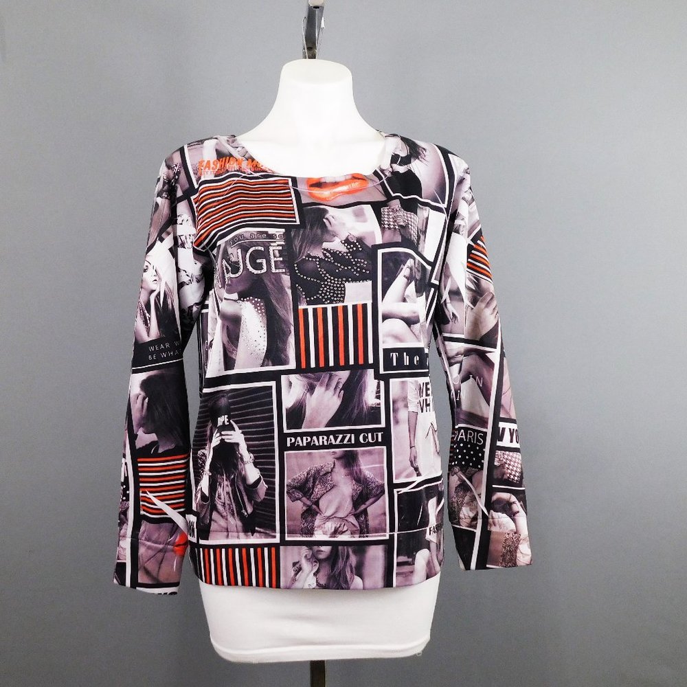 Blush Women Shirt Gray Graphic Print‎